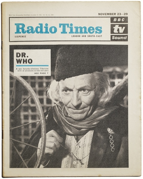 50th anniversary mock up of the promised but not delivered Radio Times cover for An Unearthly child 
